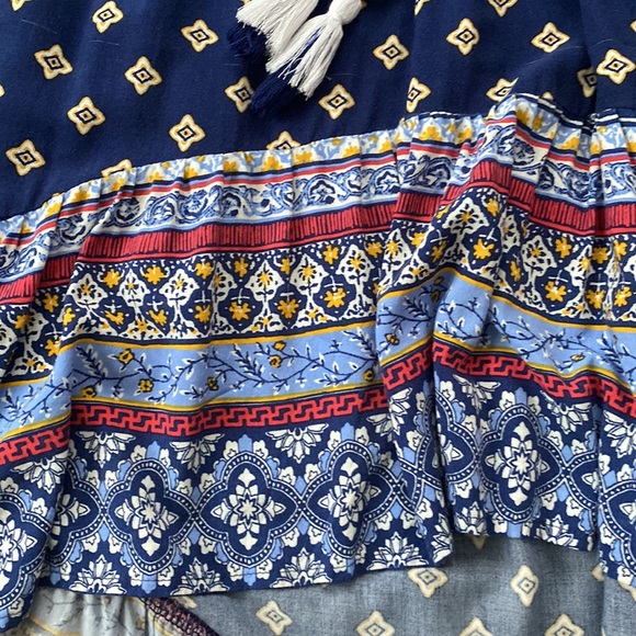 Patterned Midi High Low Skirt - Picture 3 of 5